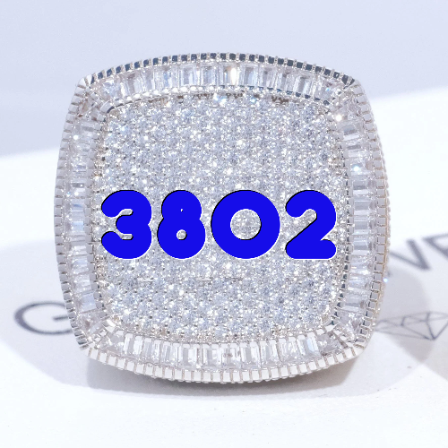 CUSTOM LETTER 3D ICED RING