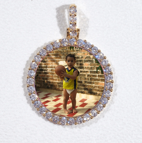 3D CIRCLE CUSTOM PICTURE PENDANT SMALL SIZE