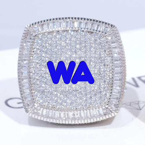 CUSTOM LETTER 3D ICED RING