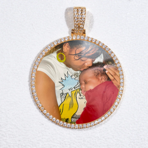 MEDIUM 3D CIRCLE CUSTOM PICTURE PENDANT