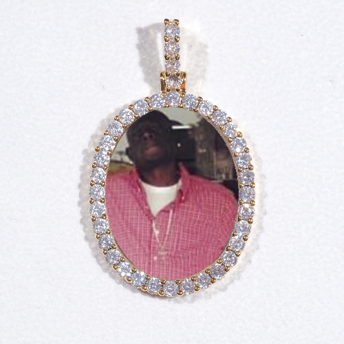 3D Oval Custom Picture Pendant