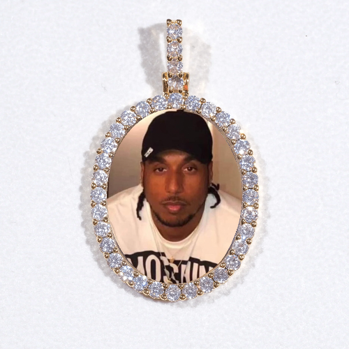 3D Oval Custom Picture Pendant
