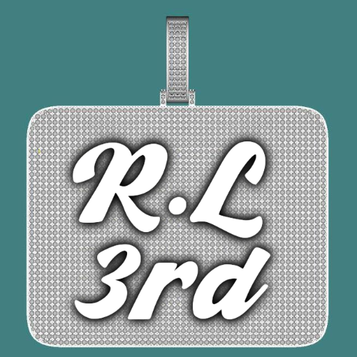 CUSTOM LETTER NECKLACE 3D BIG SQUARE