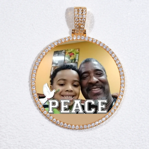 MEDIUM 3D CIRCLE CUSTOM PICTURE PENDANT