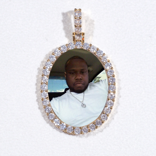 3D Oval Custom Picture Pendant