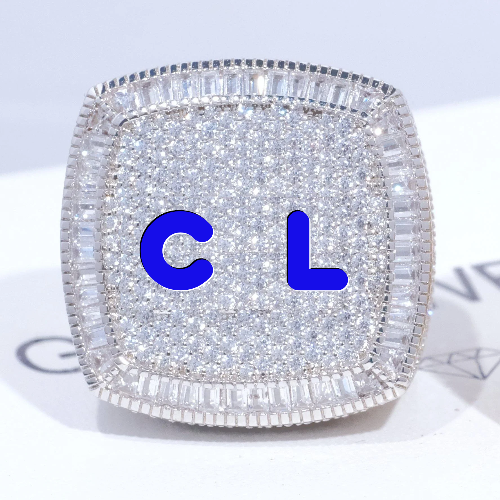 CUSTOM LETTER 3D ICED RING