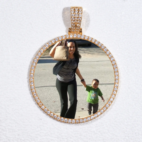 MEDIUM 3D CIRCLE CUSTOM PICTURE PENDANT