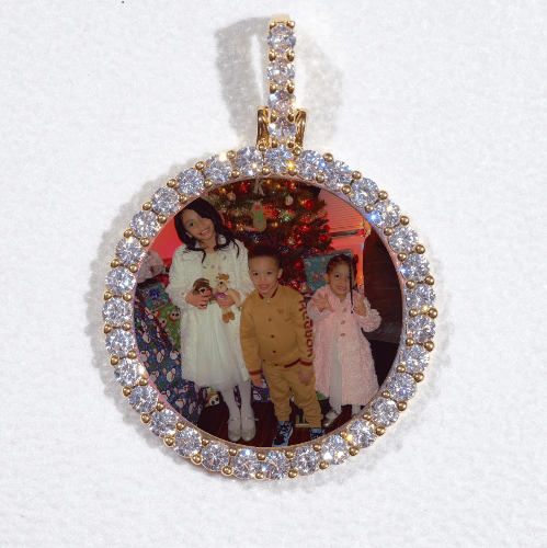 3D CIRCLE CUSTOM PICTURE PENDANT SMALL SIZE