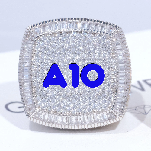 CUSTOM LETTER 3D ICED RING