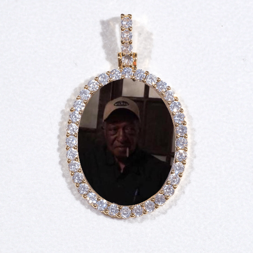 3D Oval Custom Picture Pendant