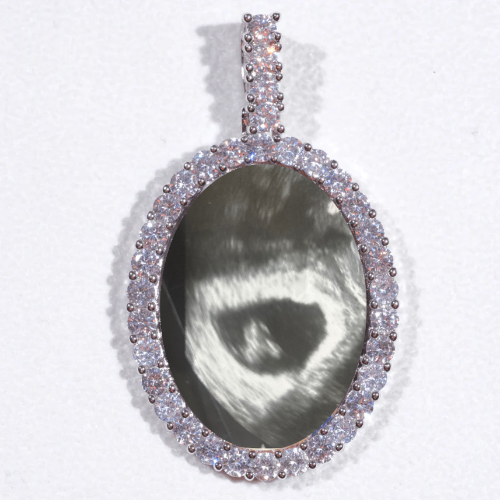 Large 3D Oval Custom Picture Pendant