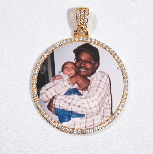 MEDIUM 3D CIRCLE CUSTOM PICTURE PENDANT