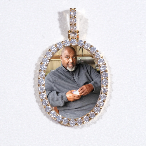 3D Oval Custom Picture Pendant