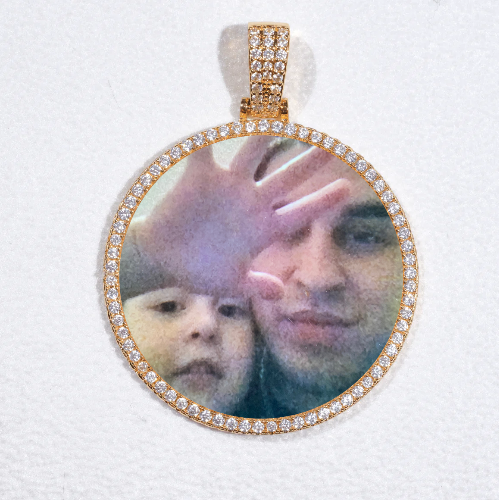 MEDIUM 3D CIRCLE CUSTOM PICTURE PENDANT
