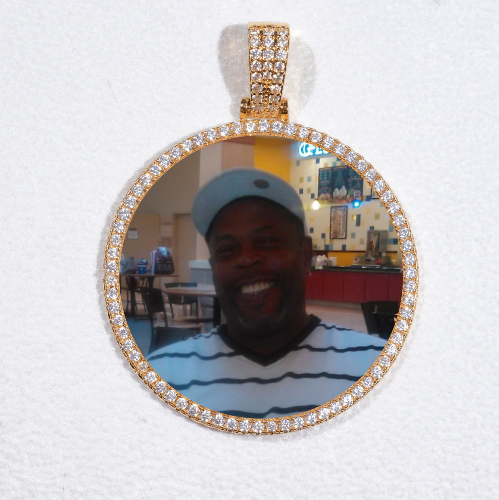 MEDIUM 3D CIRCLE CUSTOM PICTURE PENDANT