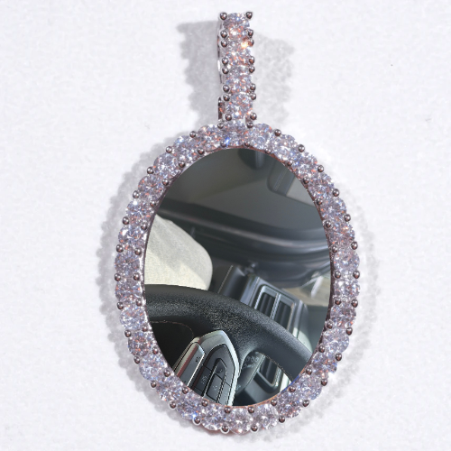 Large 3D Oval Custom Picture Pendant