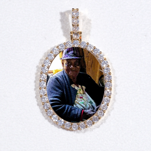 3D Oval Custom Picture Pendant