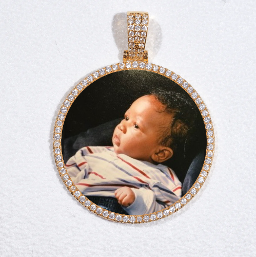 MEDIUM 3D CIRCLE CUSTOM PICTURE PENDANT