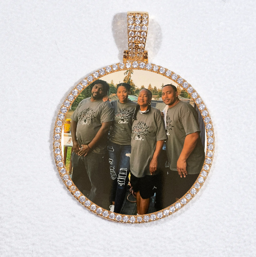 MEDIUM 3D CIRCLE CUSTOM PICTURE PENDANT