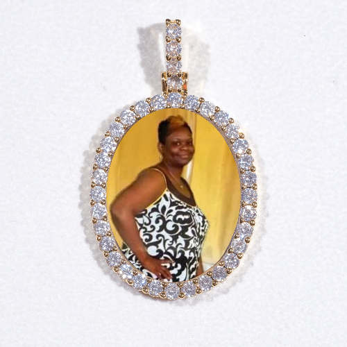 3D Oval Custom Picture Pendant