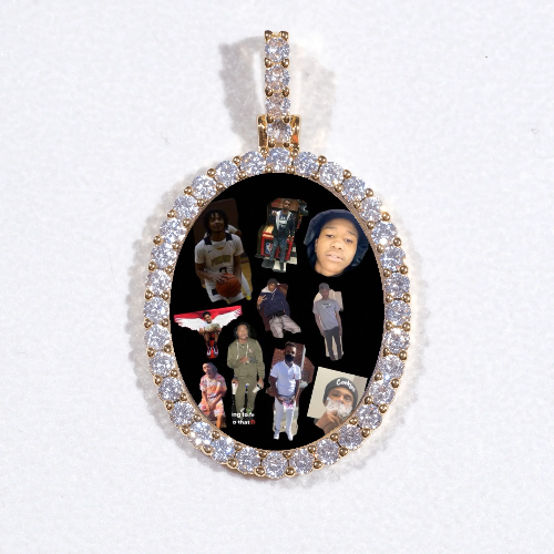 3D Oval Custom Picture Pendant