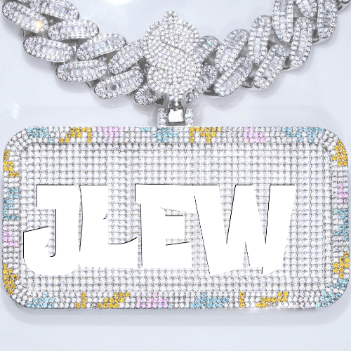CUSTOM LETTER NECKLACE 3D COLORFUL SQUARE