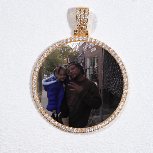 MEDIUM 3D CIRCLE CUSTOM PICTURE PENDANT
