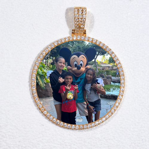 MEDIUM 3D CIRCLE CUSTOM PICTURE PENDANT