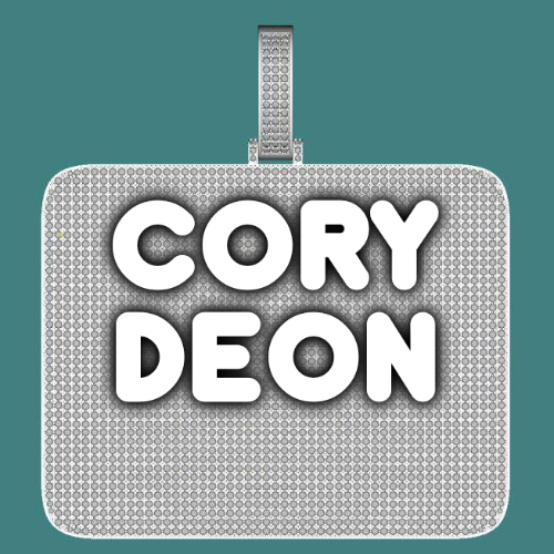 CUSTOM LETTER NECKLACE 3D BIG SQUARE