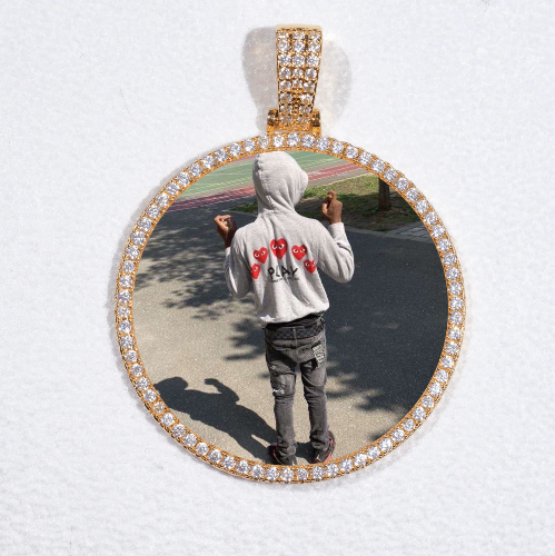 MEDIUM 3D CIRCLE CUSTOM PICTURE PENDANT
