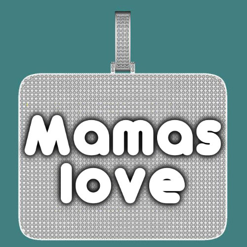 CUSTOM LETTER NECKLACE 3D BIG SQUARE