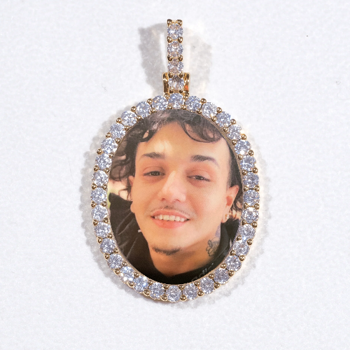 3D Oval Custom Picture Pendant