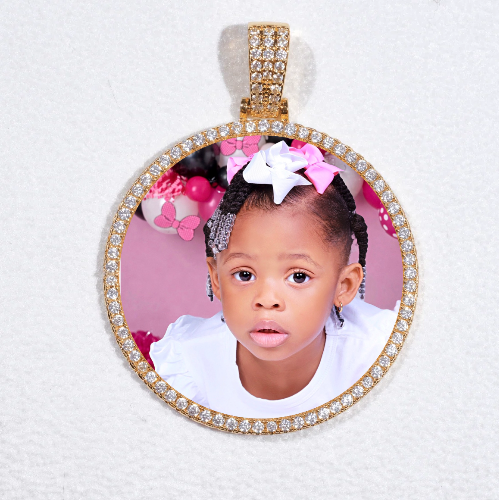 MEDIUM 3D CIRCLE CUSTOM PICTURE PENDANT