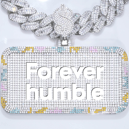 CUSTOM LETTER NECKLACE 3D COLORFUL SQUARE