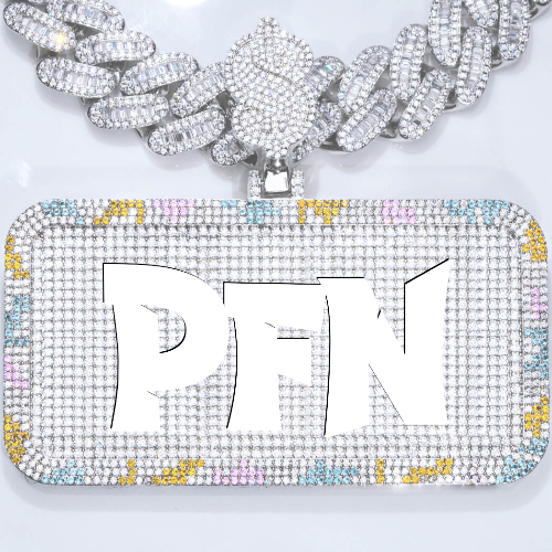 CUSTOM LETTER NECKLACE 3D COLORFUL SQUARE