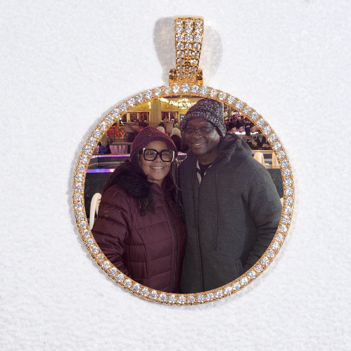 MEDIUM 3D CIRCLE CUSTOM PICTURE PENDANT