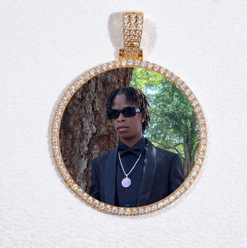 MEDIUM 3D CIRCLE CUSTOM PICTURE PENDANT