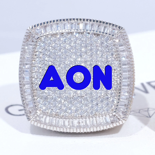 CUSTOM LETTER 3D ICED RING