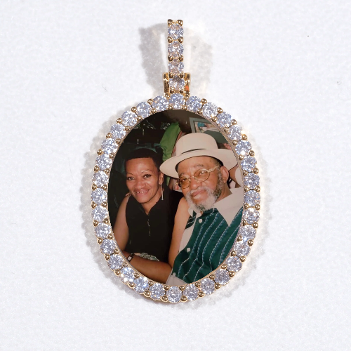 3D Oval Custom Picture Pendant
