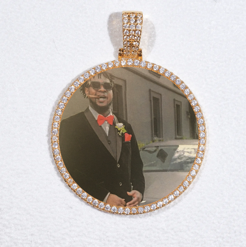 MEDIUM 3D CIRCLE CUSTOM PICTURE PENDANT