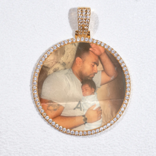 MEDIUM 3D CIRCLE CUSTOM PICTURE PENDANT