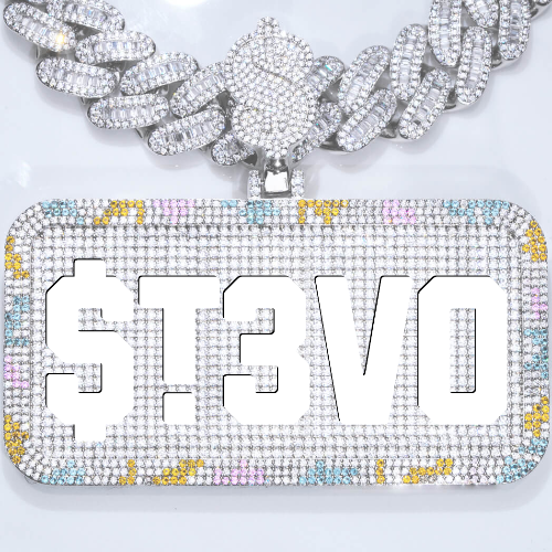 CUSTOM LETTER NECKLACE 3D COLORFUL SQUARE