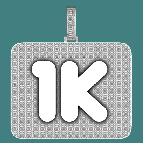 CUSTOM LETTER NECKLACE 3D BIG SQUARE