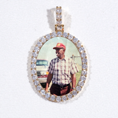 3D Oval Custom Picture Pendant