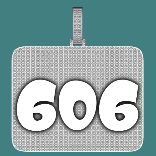 CUSTOM LETTER NECKLACE 3D BIG SQUARE