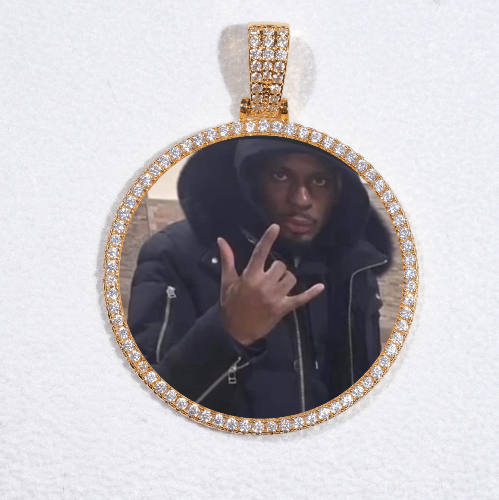 MEDIUM 3D CIRCLE CUSTOM PICTURE PENDANT