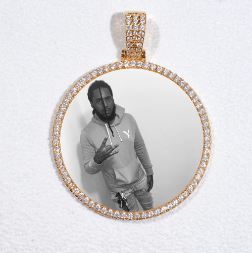MEDIUM 3D CIRCLE CUSTOM PICTURE PENDANT