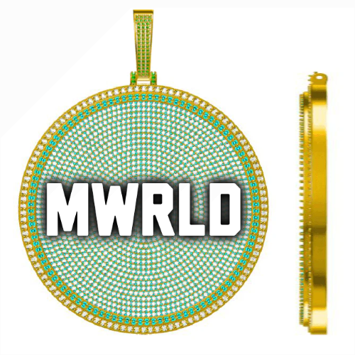 CUSTOM LETTER NECKLACE 3D BIG DISC