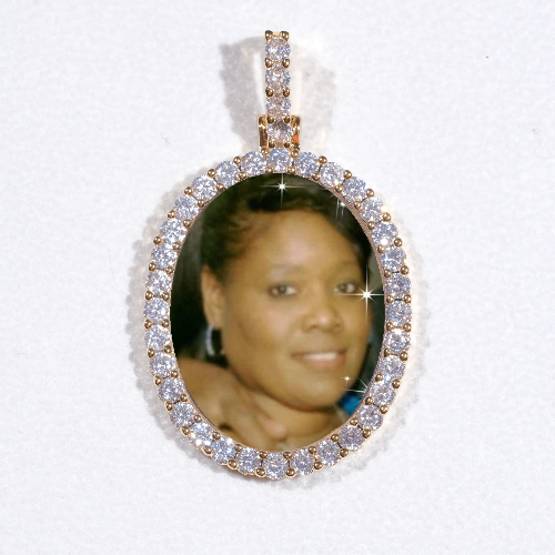 3D Oval Custom Picture Pendant