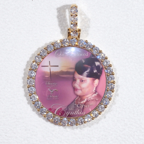 3D CIRCLE CUSTOM PICTURE PENDANT SMALL SIZE